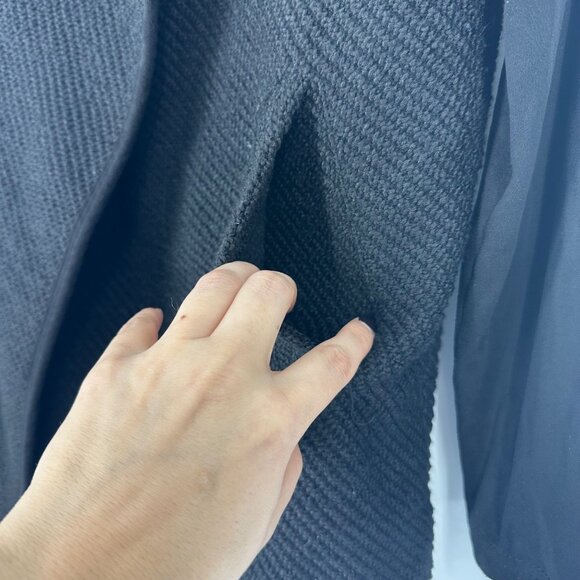 Jack By BB Dakota Womens Black Open-Front French Terry Drape Cardigan Sweater M - Picture 8 of 10